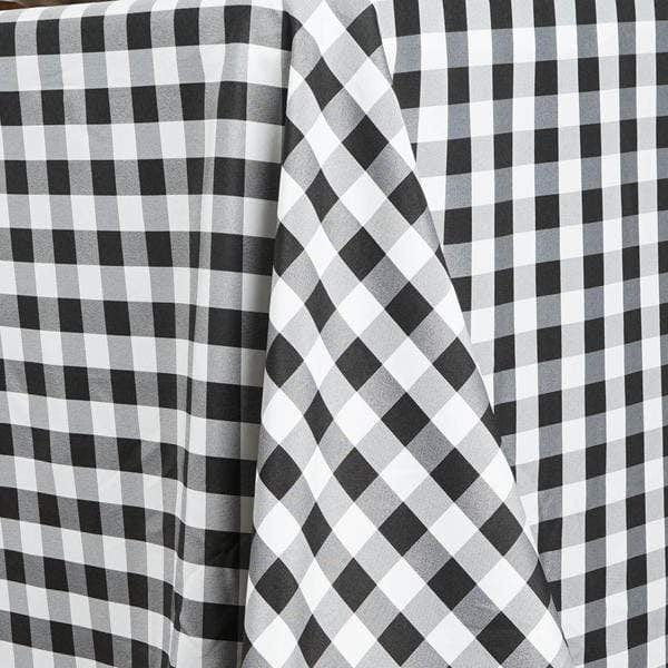 90x132 inch Gingham Checkered Polyester Rectangular Tablecloth