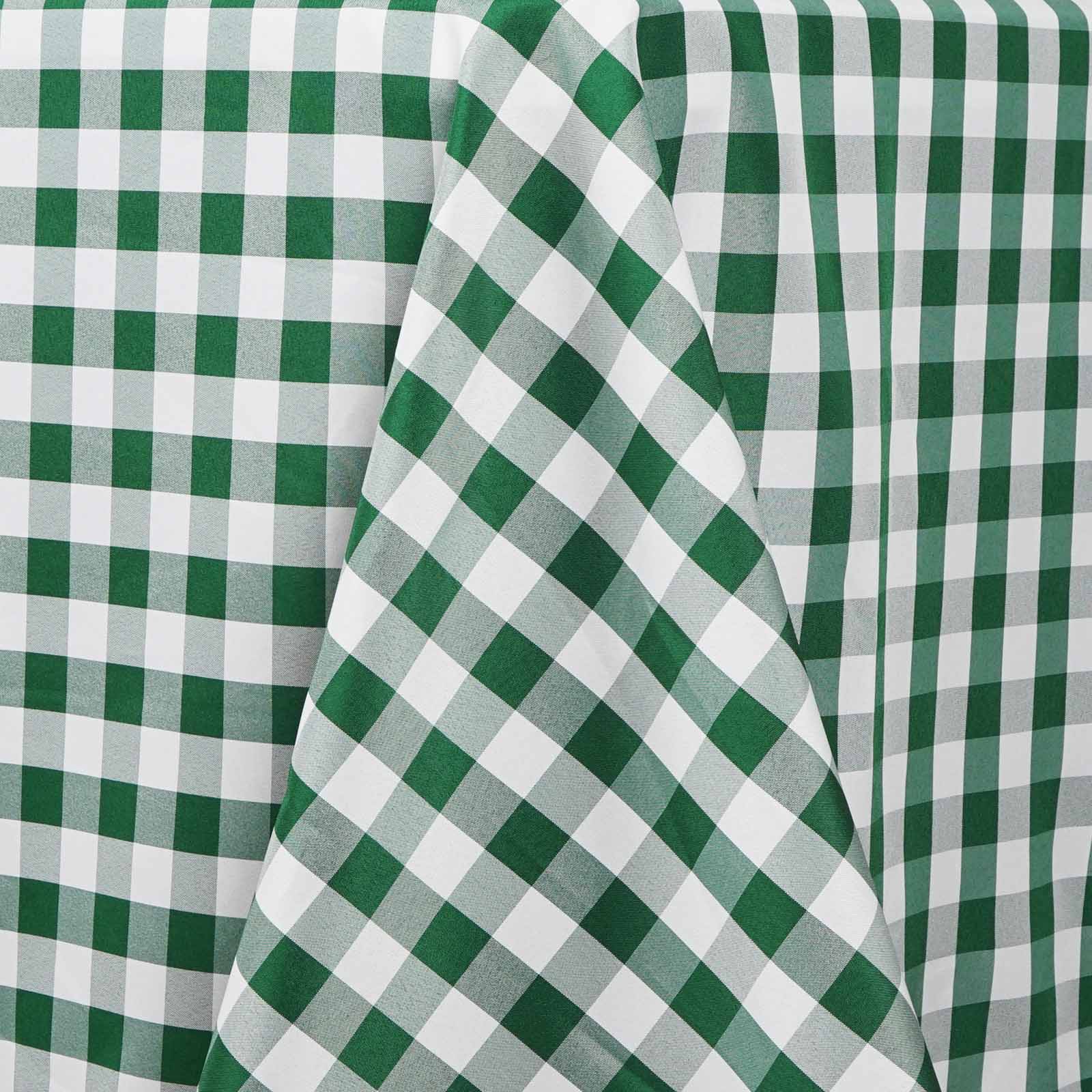 90x132 inch Gingham Checkered Polyester Rectangular Tablecloth