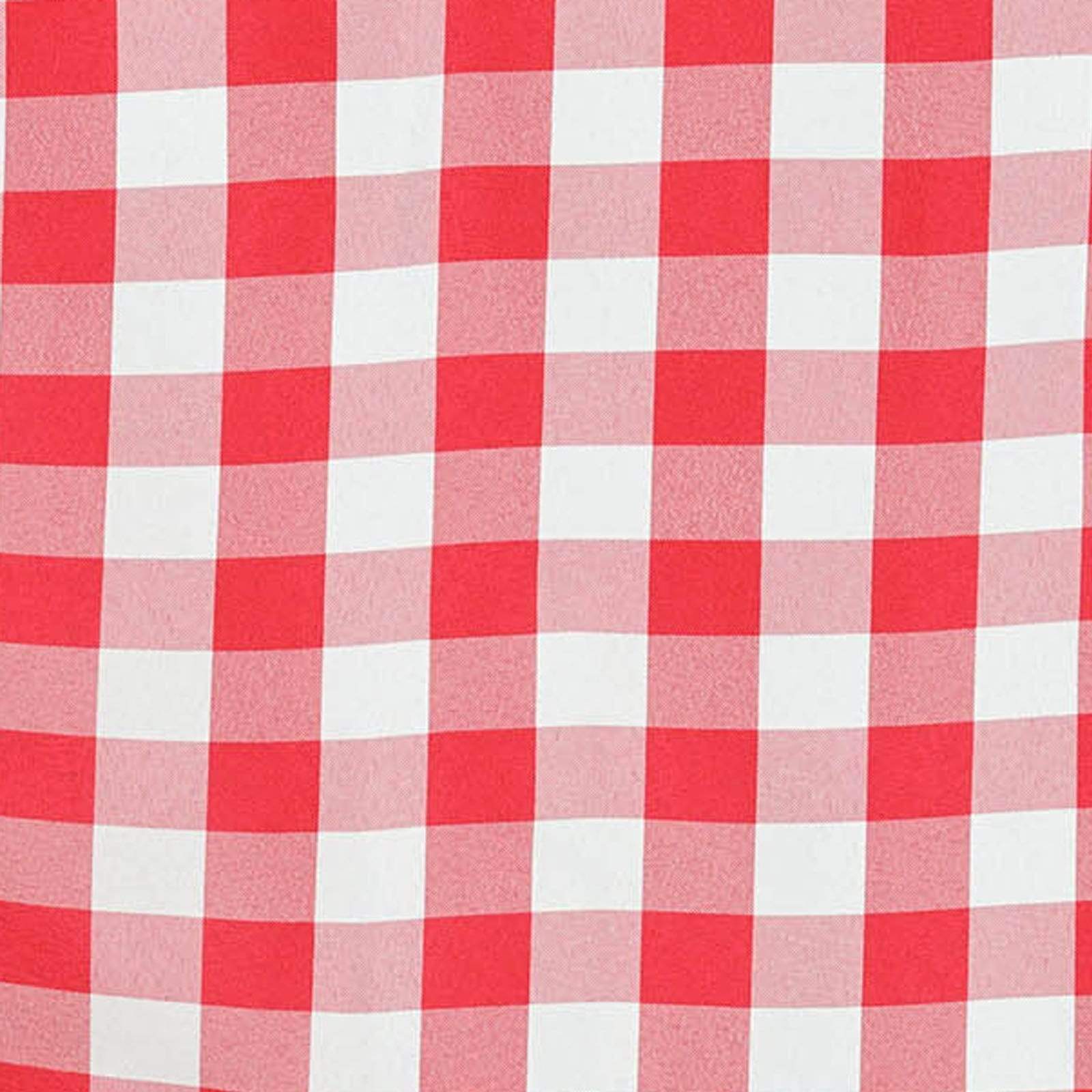 90x132 inch Gingham Checkered Polyester Rectangular Tablecloth