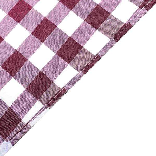 90x132 inch Gingham Checkered Polyester Rectangular Tablecloth