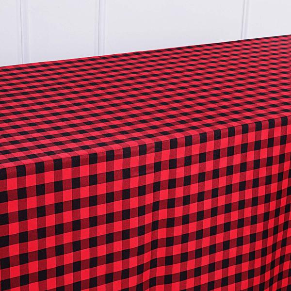 90x132 inch Gingham Checkered Polyester Rectangular Tablecloth