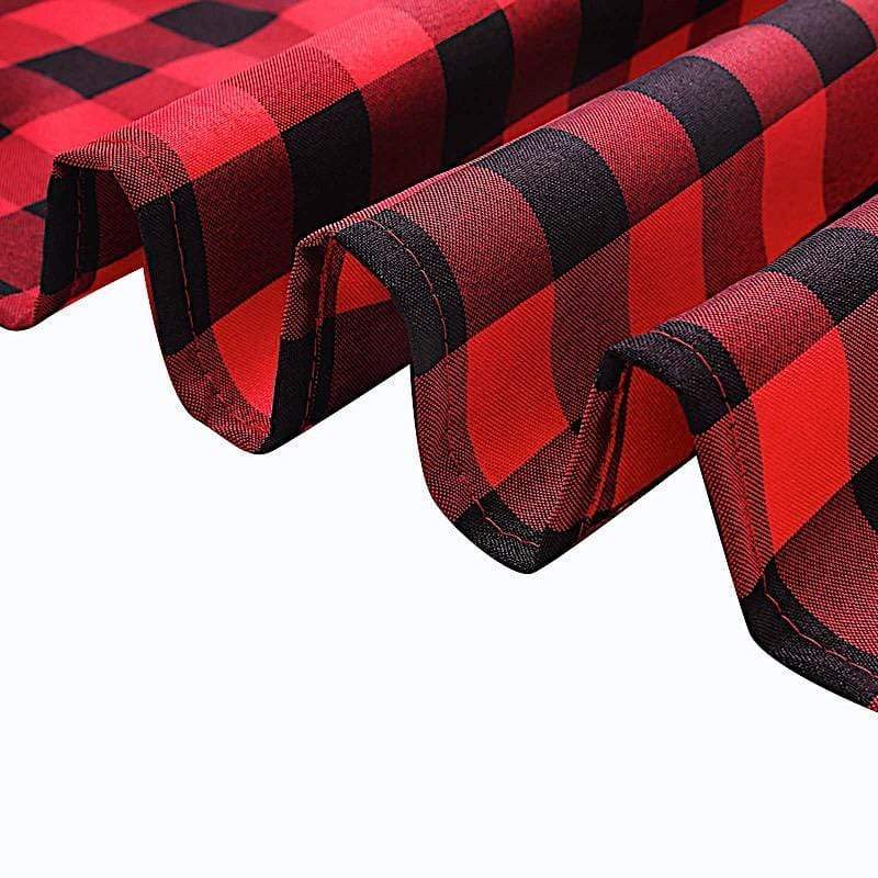 90x132 inch Gingham Checkered Polyester Rectangular Tablecloth