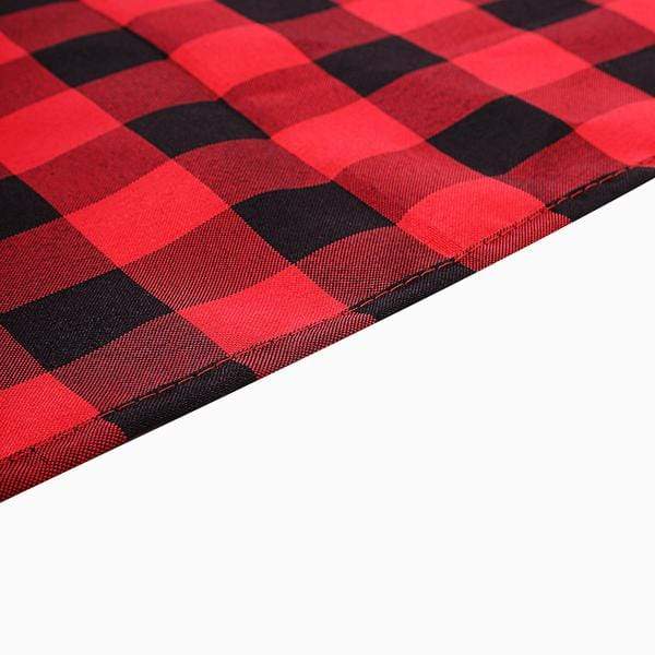 90x132 inch Gingham Checkered Polyester Rectangular Tablecloth