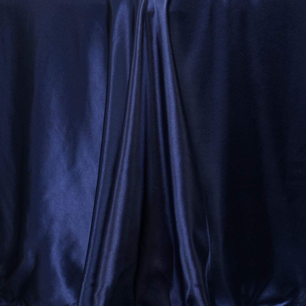 Navy Blue 90x132" Satin Rectangle Tablecloth