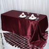 Burgundy 90x132" Satin Rectangle Tablecloth