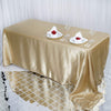 Champagne 90x132" Satin Rectangle Tablecloth