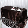 Chocolate Brown 90x132" Satin Rectangle Tablecloth