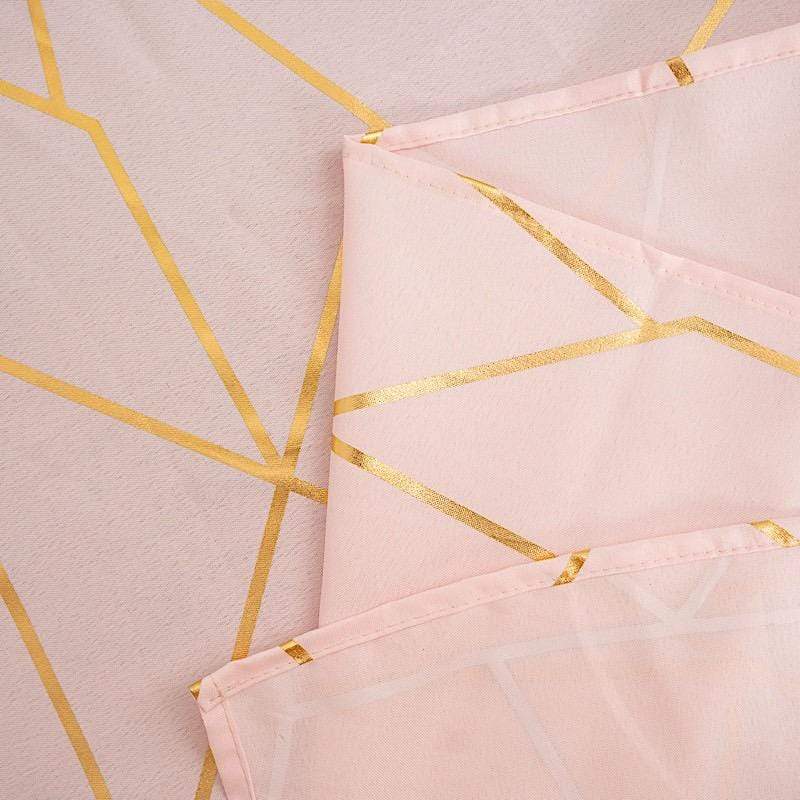 90x156 in Metallic Geometric Design Polyester Rectangle Tablecloth