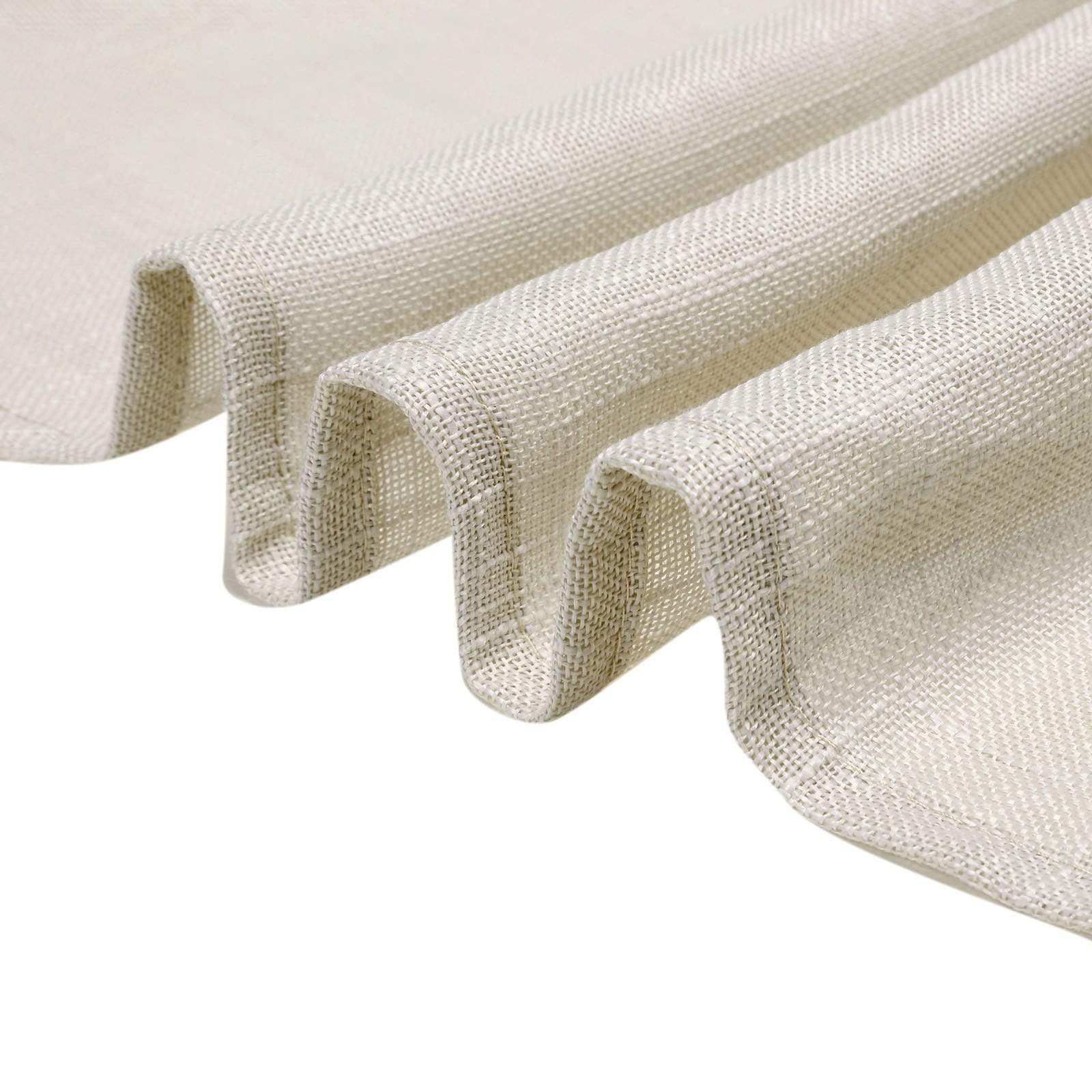 90x156 in Rectangular Premium Polyester Faux Burlap Tablecloth