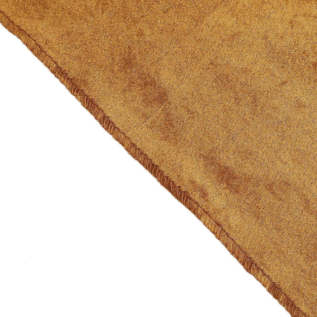 90x156 in Gold Rectangular Premium Velvet Tablecloth