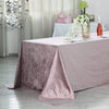 90x156 in Dusty Rose Rectangular Premium Velvet Tablecloth