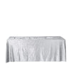 90x156 in Silver Rectangular Premium Velvet Tablecloth