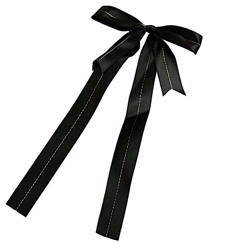 Vintage Inspired/ Retro Men And Women Universal Black Silk Ribbon Pre-Tied  Bow