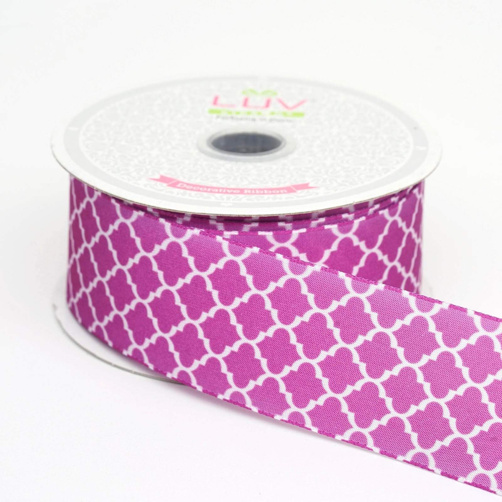 1.5 inch x 10 yards Geometric Pattern Grosgrain Ribbon