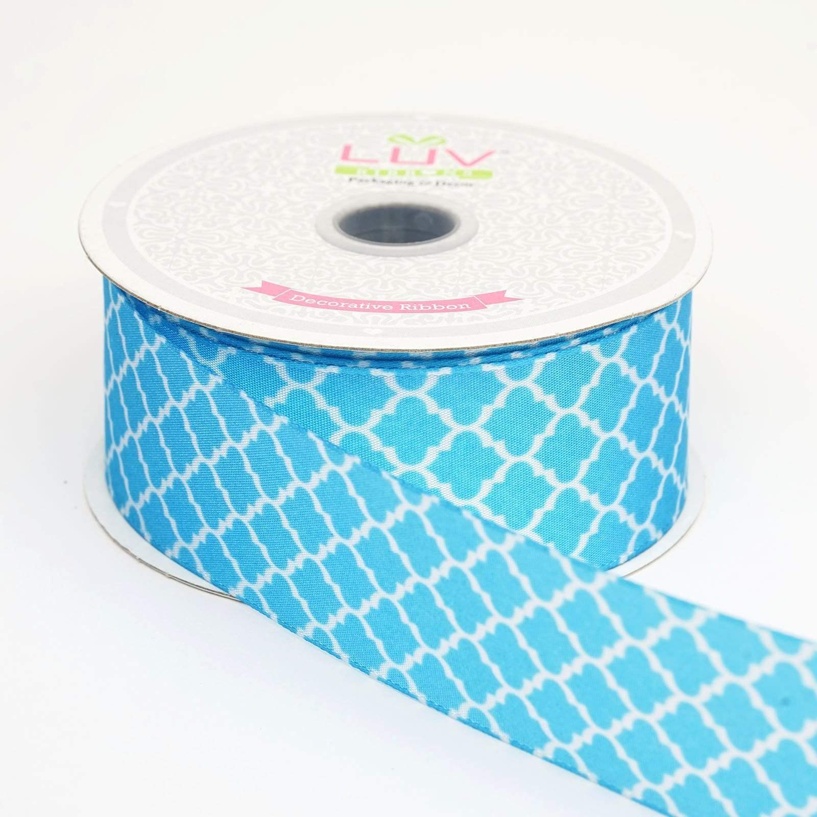 1.5 inch x 10 yards Geometric Pattern Grosgrain Ribbon