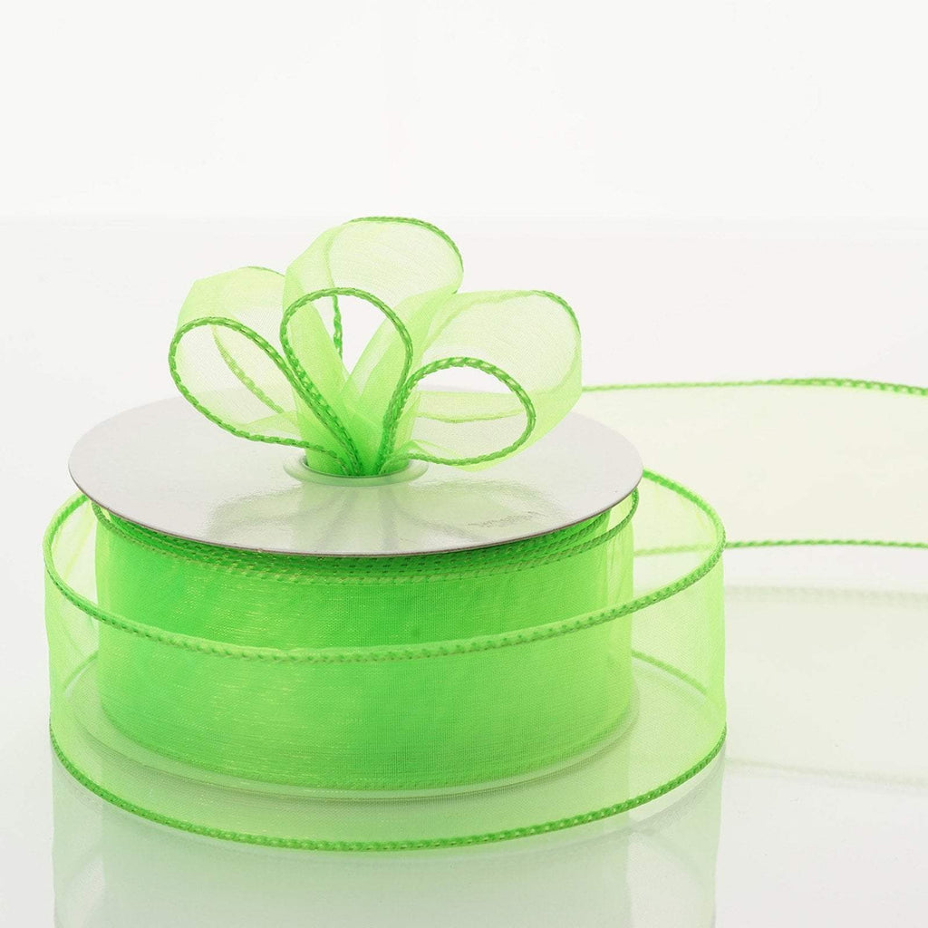 1.5 inch x 10 yards Wired Organza Ribbon