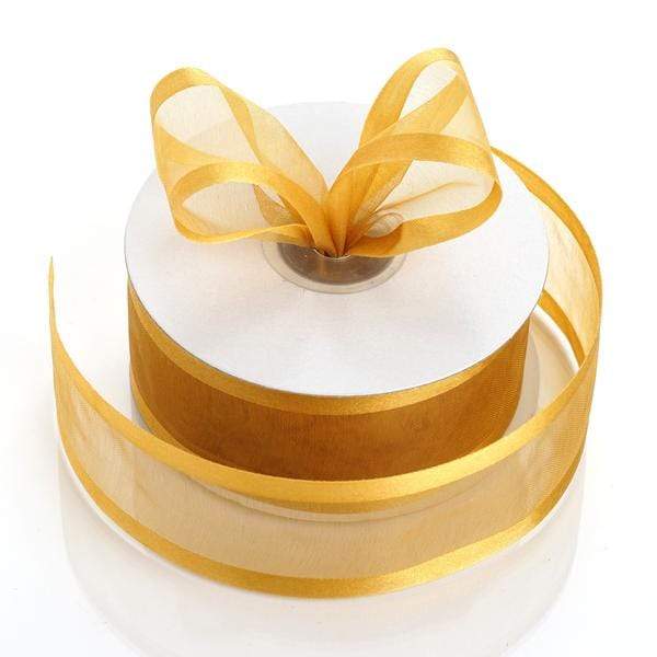 1.5 inch x 25 yards Sheer Organza Ribbon with Satin Edges