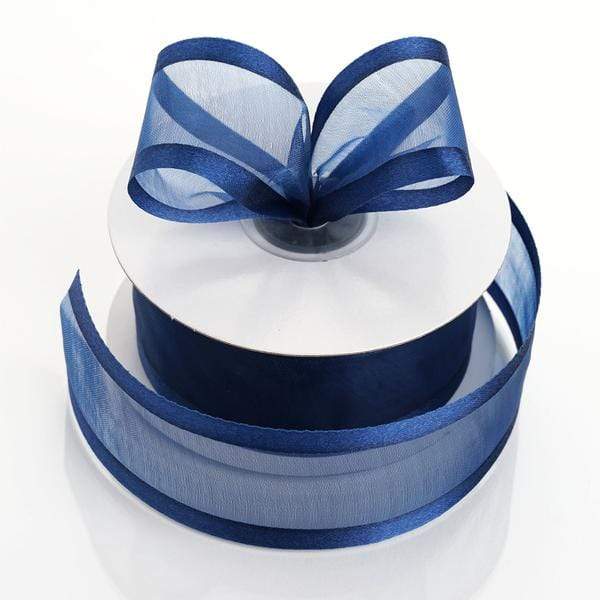 1.5 inch x 25 yards Sheer Organza Ribbon with Satin Edges