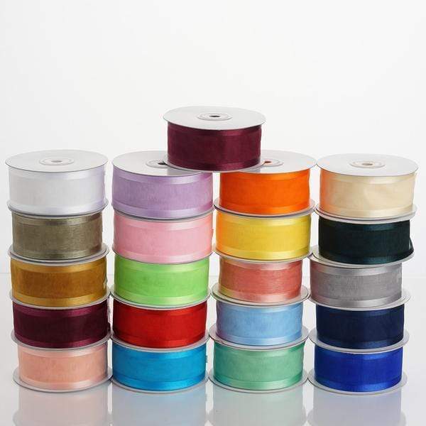 1.5 inch x 25 yards Sheer Organza Ribbon with Satin Edges