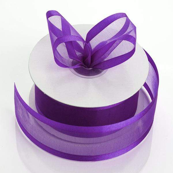 1.5 inch x 25 yards Sheer Organza Ribbon with Satin Edges