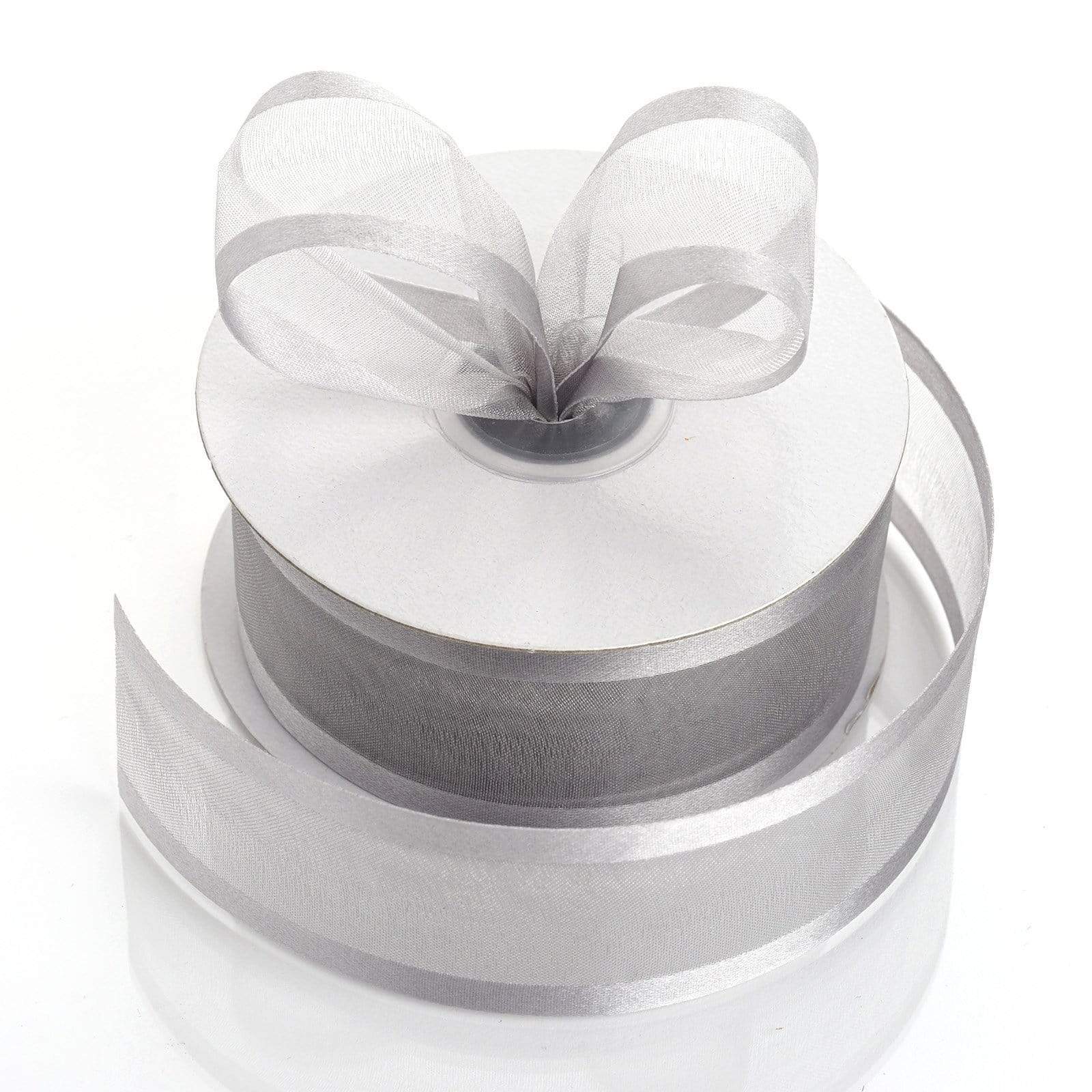 1.5 inch x 25 yards Sheer Organza Ribbon with Satin Edges