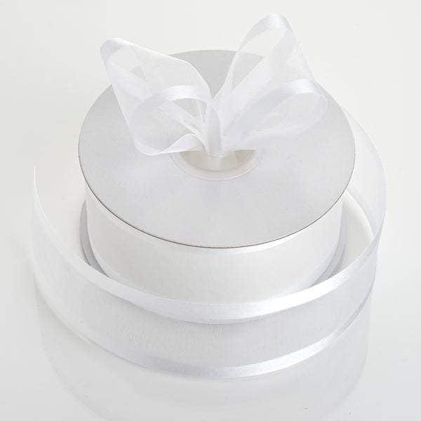 1.5 inch x 25 yards Sheer Organza Ribbon with Satin Edges