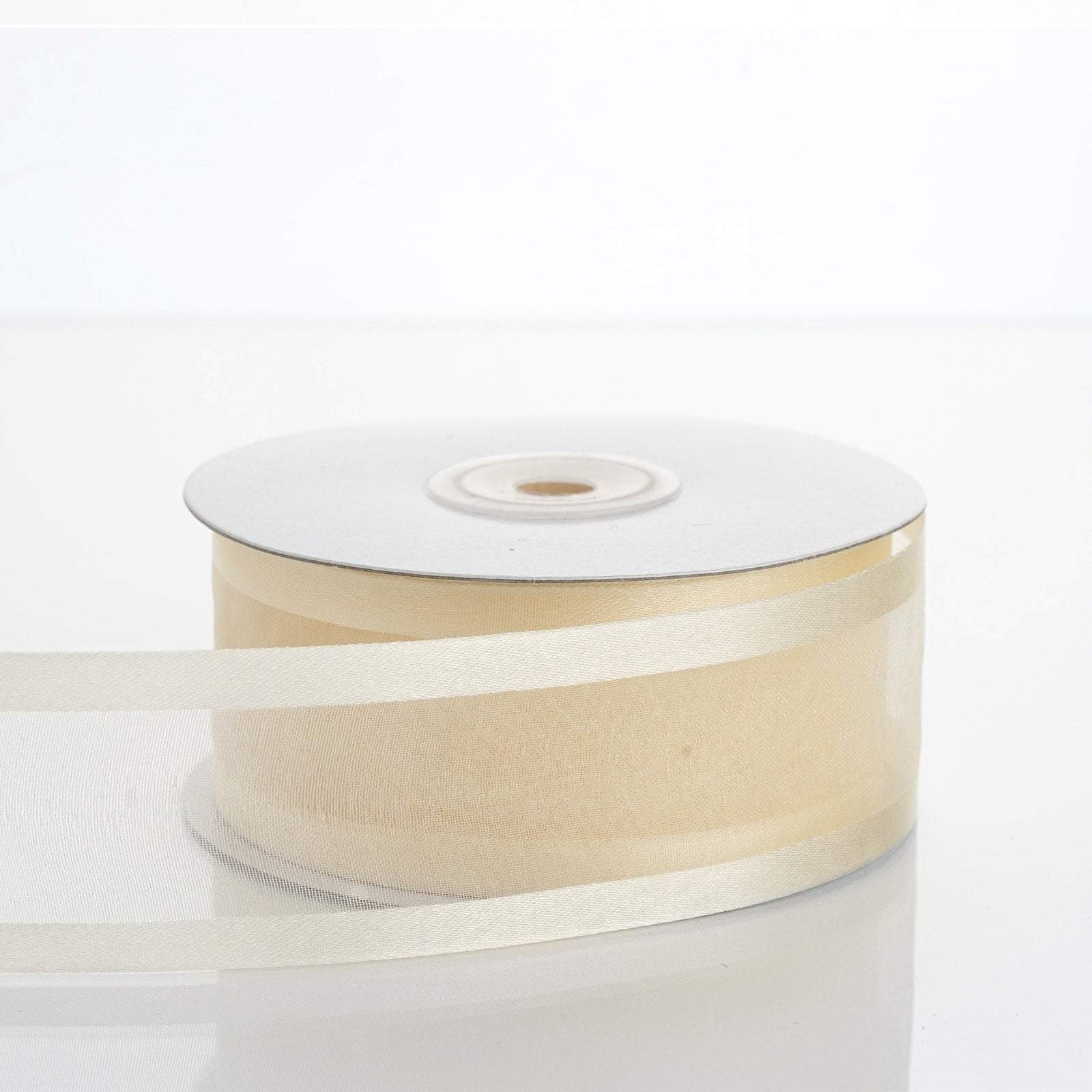 1.5 inch x 25 yards Sheer Organza Ribbon with Satin Edges