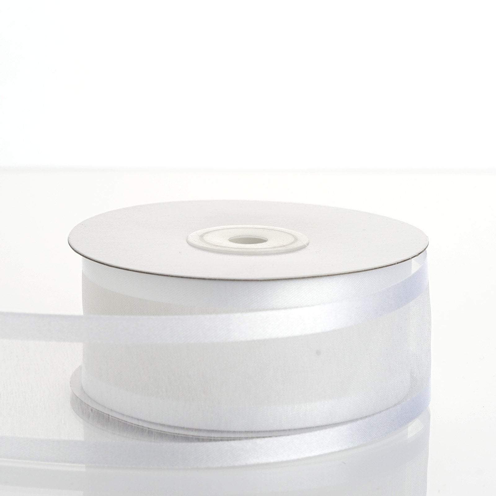 1.5 inch x 25 yards Sheer Organza Ribbon with Satin Edges