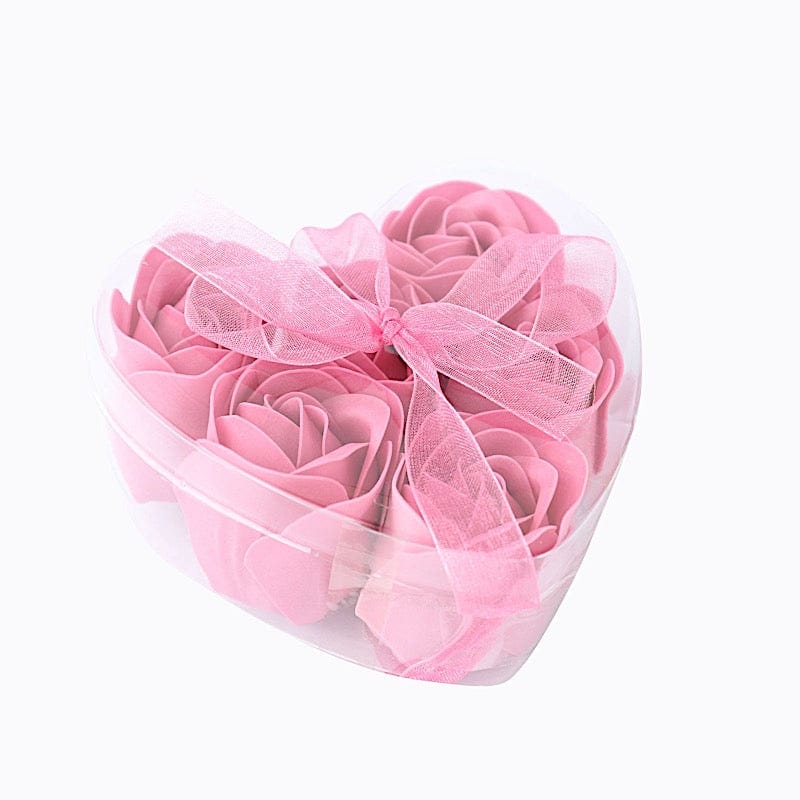 24 Scented Rose Soap Party Favors in Gift Boxes with Ribbons