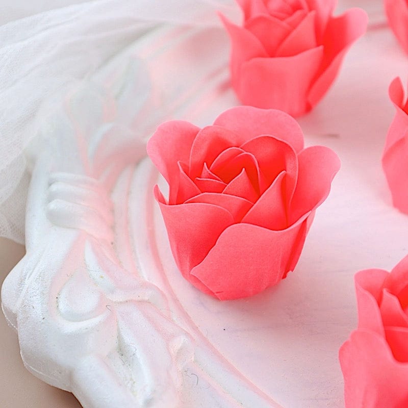 24 Scented Rose Soap Party Favors in Gift Boxes with Ribbons