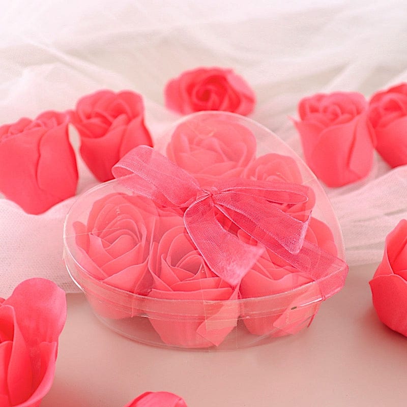 24 Scented Rose Soap Party Favors in Gift Boxes with Ribbons