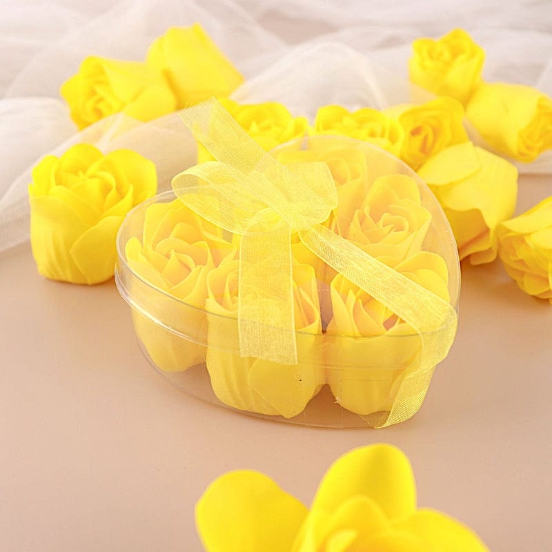 24 Scented Rose Soap Party Favors in Gift Boxes with Ribbons