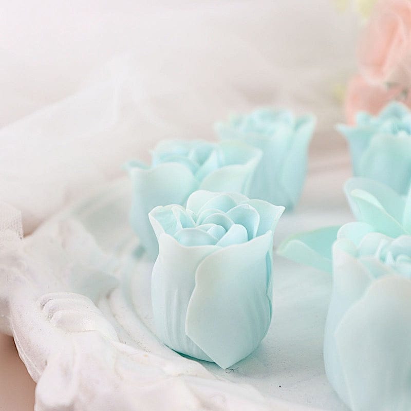 24 Scented Rose Soap Party Favors in Gift Boxes with Ribbons