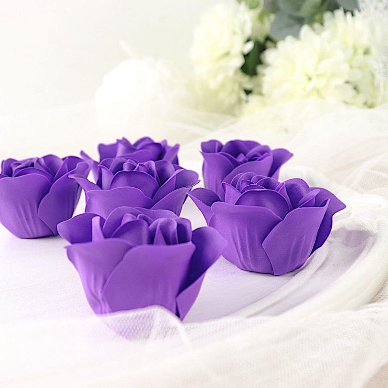 24 Scented Rose Soap Party Favors in Gift Boxes with Ribbons