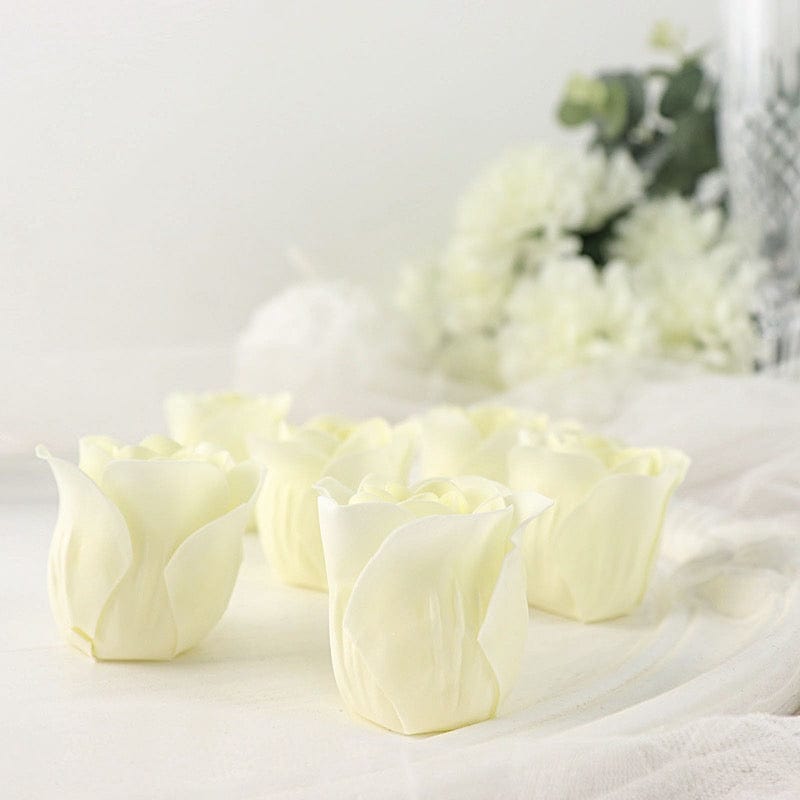 24 Scented Rose Soap Party Favors in Gift Boxes with Ribbons
