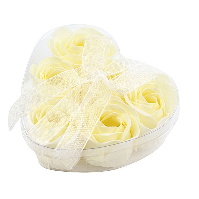 24 Scented Rose Soap Party Favors in Gift Boxes with Ribbons