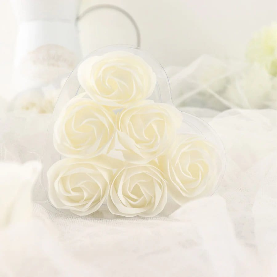 24 Scented Rose Soap Party Favors in Gift Boxes with Ribbons