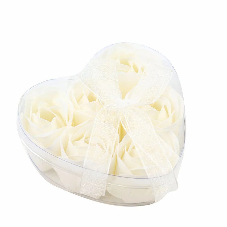 24 Scented Rose Soap Party Favors in Gift Boxes with Ribbons