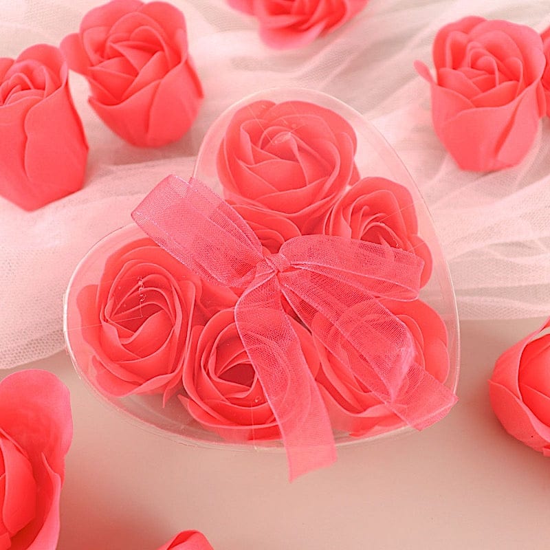 24 Scented Rose Soap Party Favors in Gift Boxes with Ribbons