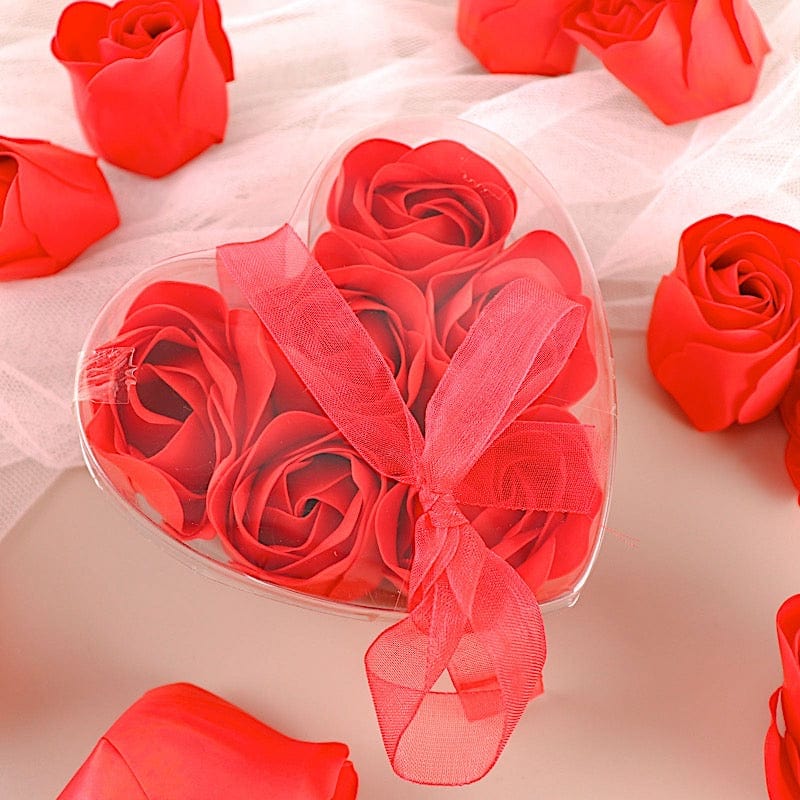24 Scented Rose Soap Party Favors in Gift Boxes with Ribbons