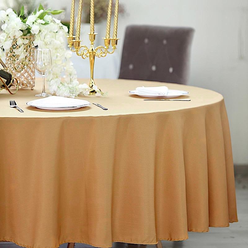 108 in White Polyester Round Tablecloth Party Supplies Wedding Linens