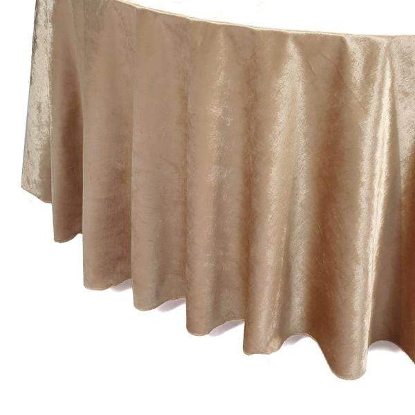 120 in Round Premium Velvet Tablecloth