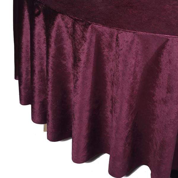 120 in Round Premium Velvet Tablecloth