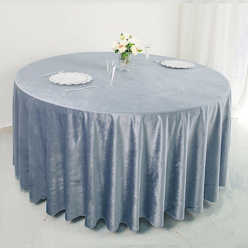 120 in Round Premium Velvet Tablecloth