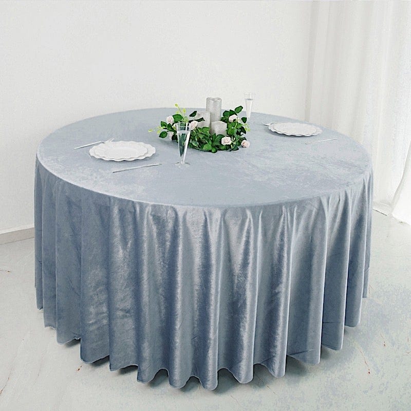 120 in Round Premium Velvet Tablecloth