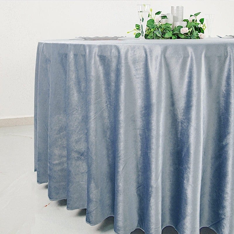 120 in Round Premium Velvet Tablecloth