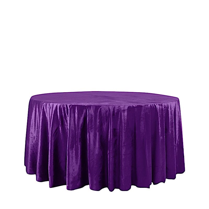 120 in Round Premium Velvet Tablecloth