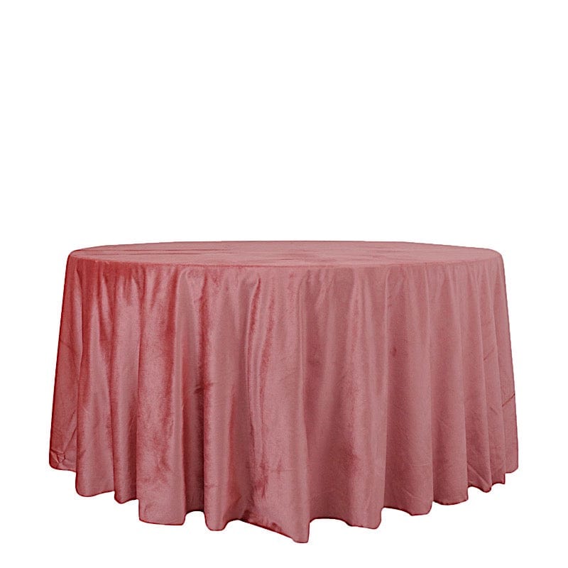 120 in Round Premium Velvet Tablecloth