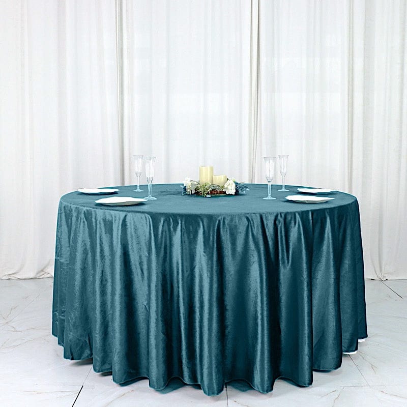 120 in Round Premium Velvet Tablecloth