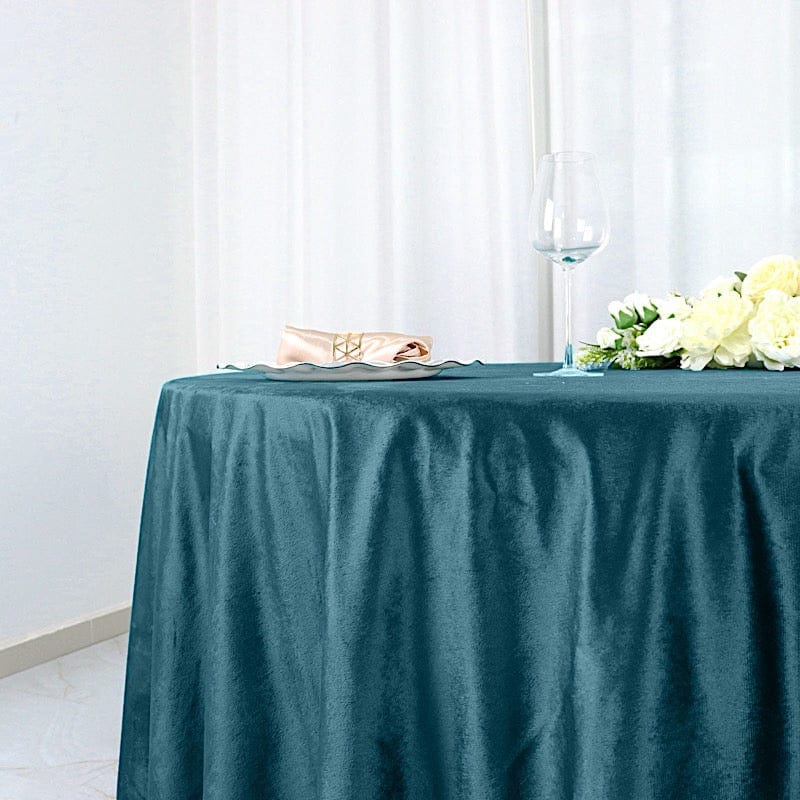 120 in Round Premium Velvet Tablecloth